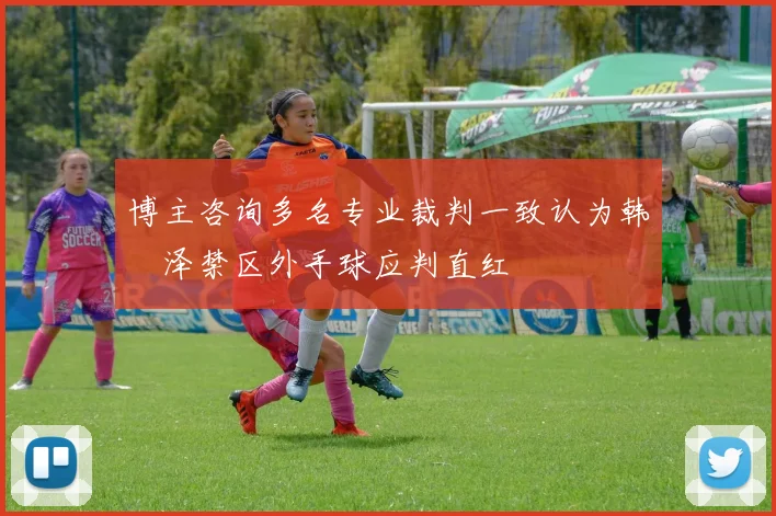 博主咨询多名专业裁判一致认为韩镕泽禁区外手球应判直红